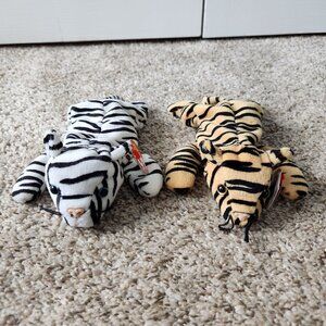 4/$25 Ty Beanie Baby Bundle - Tigers Blizzard and Stripes